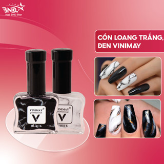 Cồn loang trắng, đen Vinimay  - Loang cồn trang trí móng tay nghệ thuật 15ml (lẻ 1 chai)