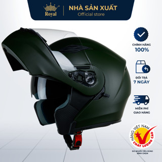 [NHÀ SẢN XUẤT] Mũ Bảo Hiểm Full Face Lật Cằm Royal M179 Cao Cấp, Mũ Bảo Hiểm Lật Hàm Đi Phượt Chính Hãng BH 12 Tháng
