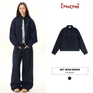 Áo Khoác Jean Bycamcam Dáng Rộng Phong Cách Retro Đường Phố.