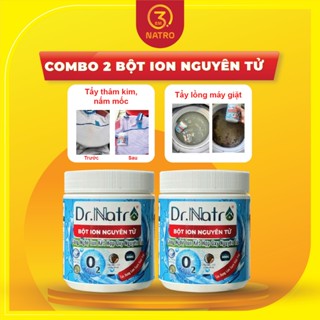COMBO x2 bột ion nguyên tử Dr Natro tẩy lồng máy giặt, tẩy mốc quần áo, thông cống sinh học - em3natro