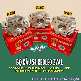 Bộ đầu 2val REDLEO 54 cho xe Wave, Dream, Cub, 67, Sirius 50, Elegant Xp 23/26 -24/27 -25/28