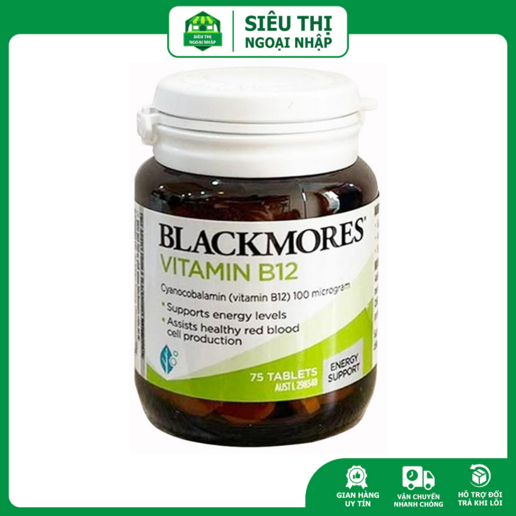 Viên uống bổ sung Vitamin B12 Blackmores Vitamin B12 75 viên