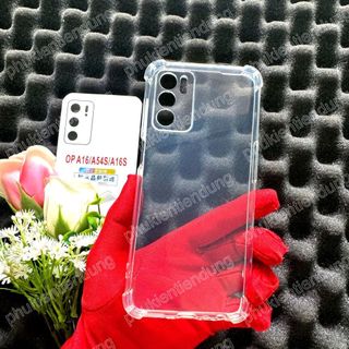 Ốp Lưng Oppo A16 / A16s / A54s Dẻo Trong Suốt Chống Va Đập Có Gù Bảo Vệ 4 Gốc Silicon Cao Cấp