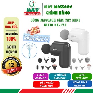Máy Massage Cầm Tay Siêu Mini Nikio NK-173 - Có Đầu Nóng, Hỗ Trợ Mát Xa Chuyên Sâu, Giảm Đau Cơ