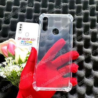 Ốp Lưng OPPO A31 / A8 Dẻo Trong Suốt Chống Va Đập Có Gù Bảo Vệ 4 Gốc Silicon Cao Cấp