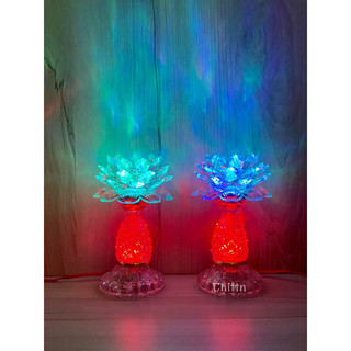 Cặp đèn thờ hoa sen đổi màu- đèn led trái thơm