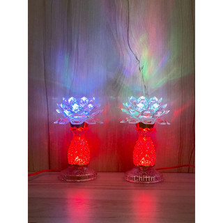 Cặp đèn thờ hoa sen đổi màu- đèn led trái thơm