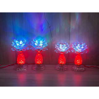 Cặp đèn thờ hoa sen đổi màu- đèn led trái thơm