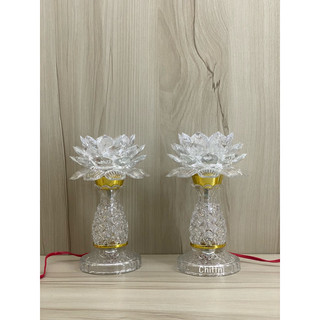 Cặp đèn thờ hoa sen đổi màu- đèn led trái thơm