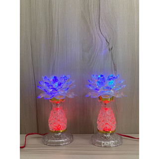 Cặp đèn thờ hoa sen đổi màu- đèn led trái thơm