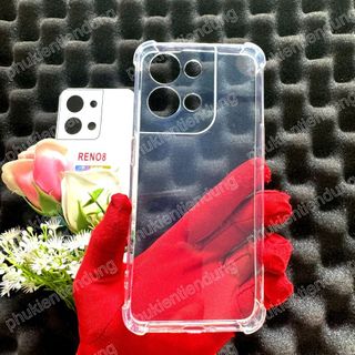 Ốp Lưng Oppo Reno 8 5G Dẻo Trong Suốt Chống Va Đập Có Gù Bảo Vệ 4 Gốc Silicon Cao Cấp