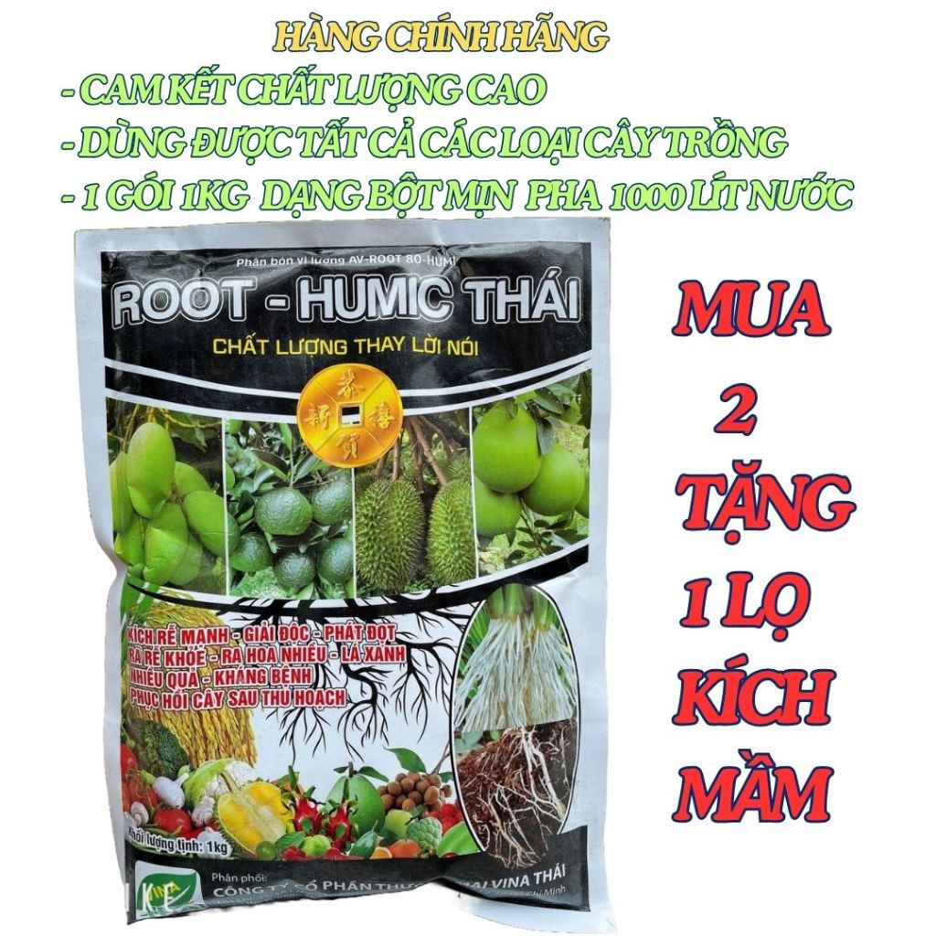 PHÂN BÓN ROOT HUMIC THÁI 1KG DẠNG BỘT MỊN PHA 1000LIT NƯỚC, MUA 2 TANG1KICHMAM CAM KẾT CHẤT LƯỢNG