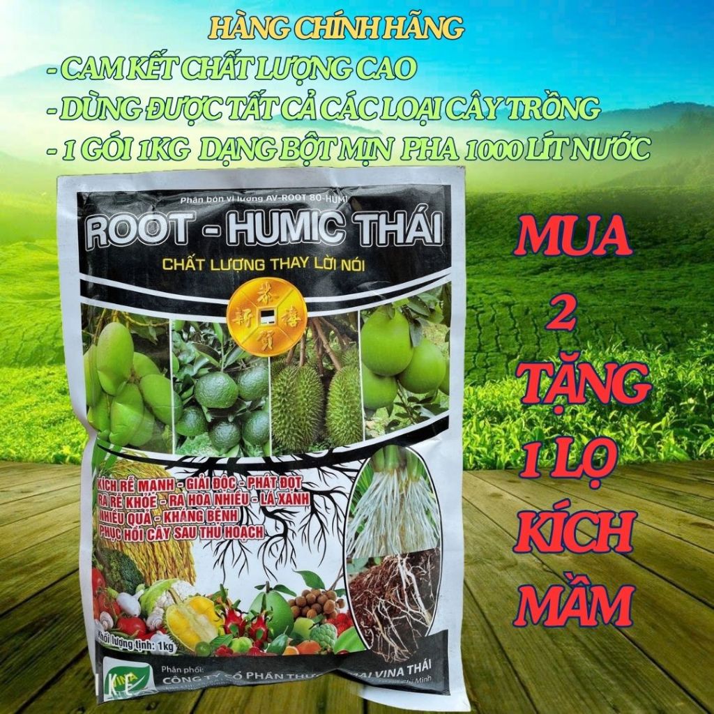 PHÂN BÓN ROOT HUMIC THÁI 1KG DẠNG BỘT MỊN PHA 1000LIT NƯỚC, MUA 2 TANG1KICHMAM CAM KẾT CHẤT LƯỢNG