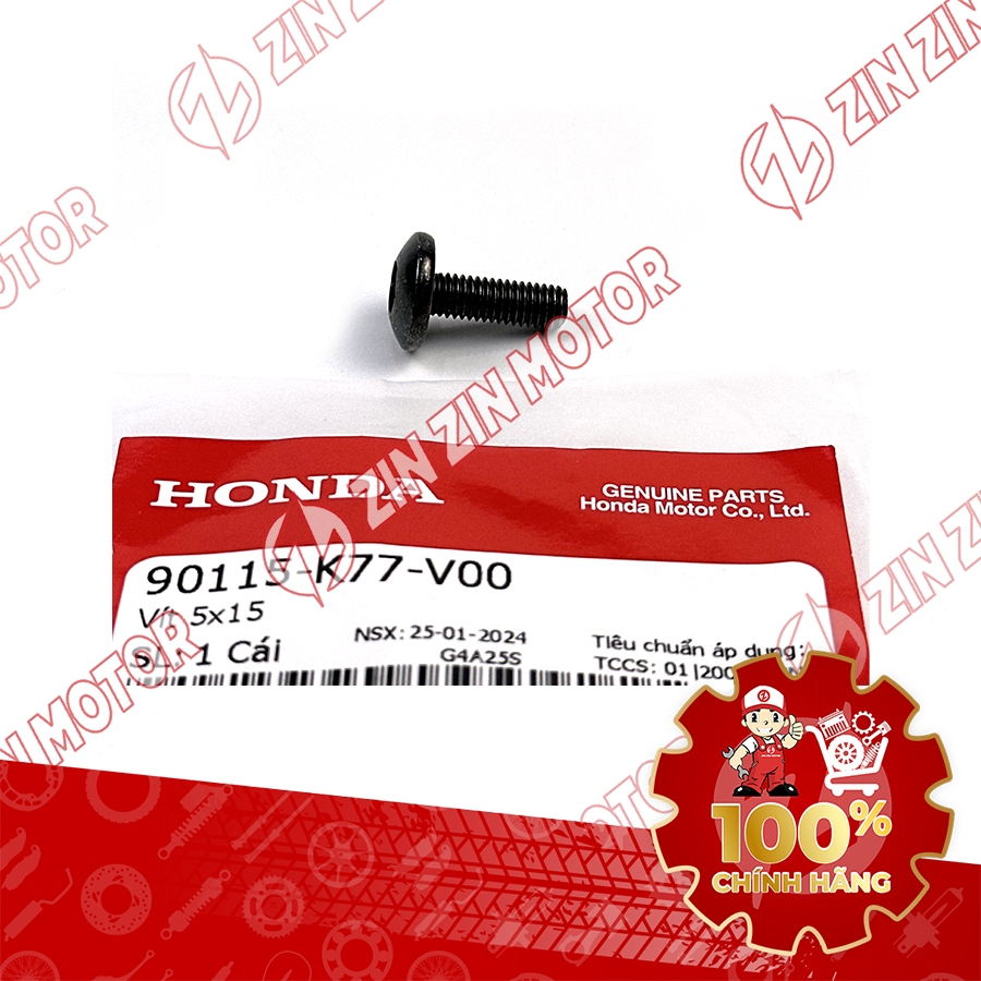 Ốc, Vít 5x15 90115-K77-V00, 90115K77V00 Chính Hãng - ZZM