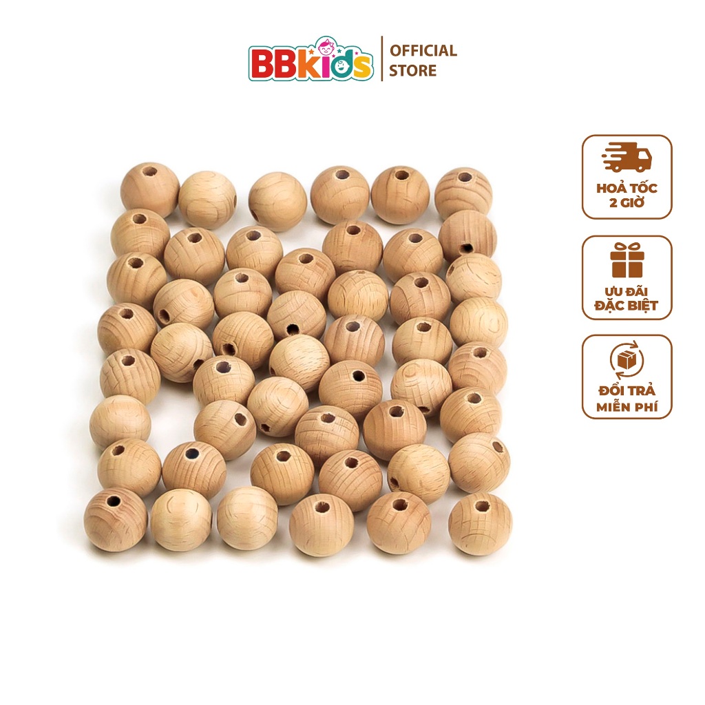 BBkids Hạt Gỗ Làm Đồ Handmade Size 25mm - BB011