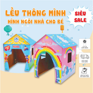 Lều Cho Bé Hình Ngôi Nhà - Lều Carton Tự Lắp Ráp Cho Bé Trai & Bé Gái, Ngôi Nhà Tự Lập Mỗi Ngày