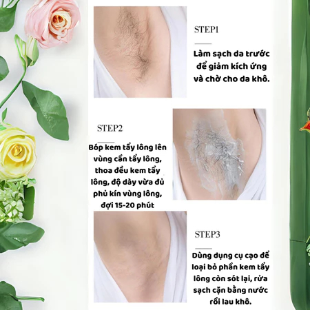 Kem Tẩy Lông Toàn Thân Nhẹ Nhàng Không Đau, Kem Tẩy Lông Vùng Kín Triệt Lông Sạch An Toàn Cho Da