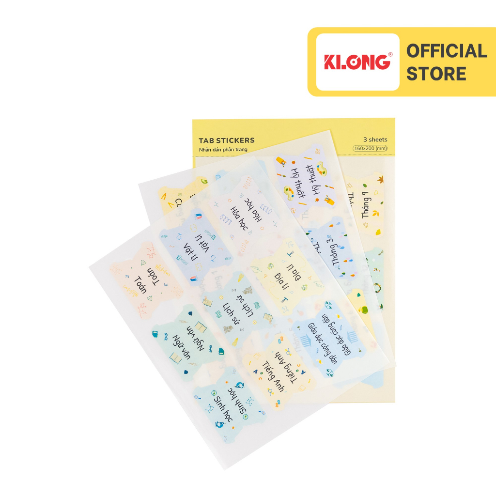 Bộ nhãn dán phân trang Tab Sticker; MS: 721