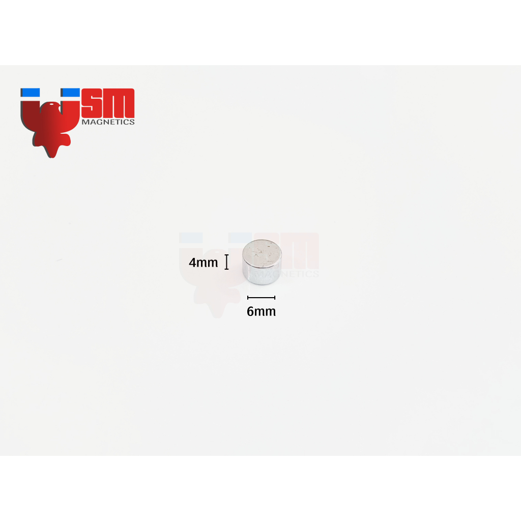 [NCSG] Nam châm đất hiếm 6x4mm - Lực từ N35