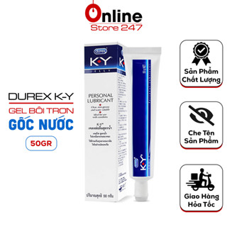 Gel Durex KY (Tuýp 50gr) – Dòng Gel Bôi Trơn Gốc Nước Cấp Ẩm Nhẹ Dịu, Lành Tính (Tuýp 50gr)