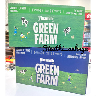 Thùng 48 hộp Sữa Tươi Tiệt Trùng Vinamilk Green Farm có đường / Rất Ít Đường 110ml
