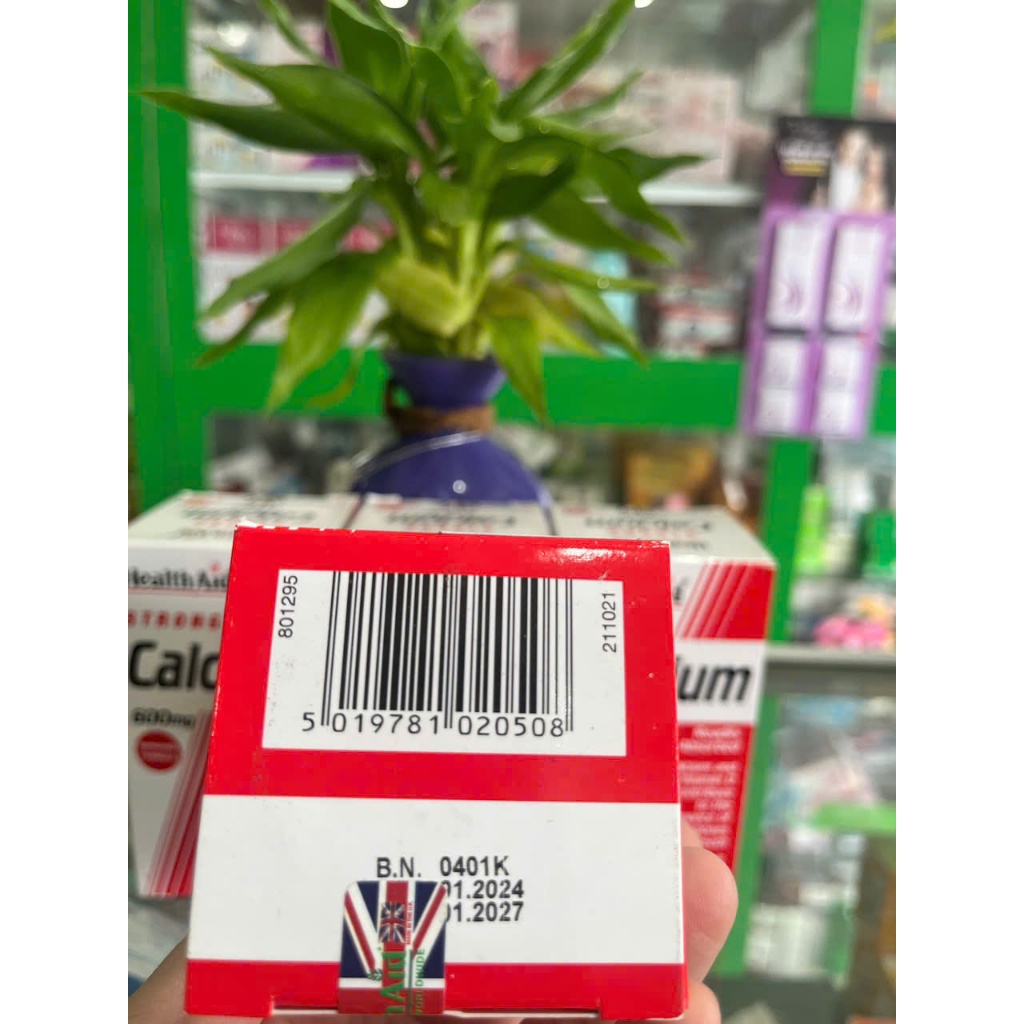 Strong Calcium Healthaid - Canxi hàm lượng cao, tăng hấp thu, giảm táo bón - 60v - NT Bình An