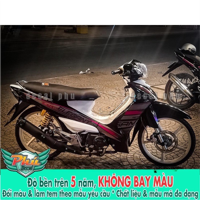 Tem rời Elegant đen bạc đỏ -1
