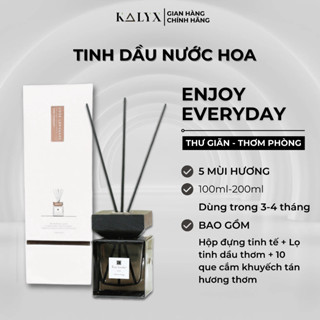 Tinh Dầu Thơm Phòng Cao Cấp Enjoy Everyday Nắp Gỗ Vuông 150ml, Tinh Dầu Thơm Phòng Full Box - Kalyx