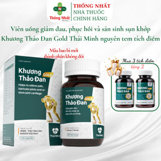 Viên uống giảm đau khớp, vai gáy Khương Thảo Đan Gold nguyên tem cào hộp 30 và 120 viên