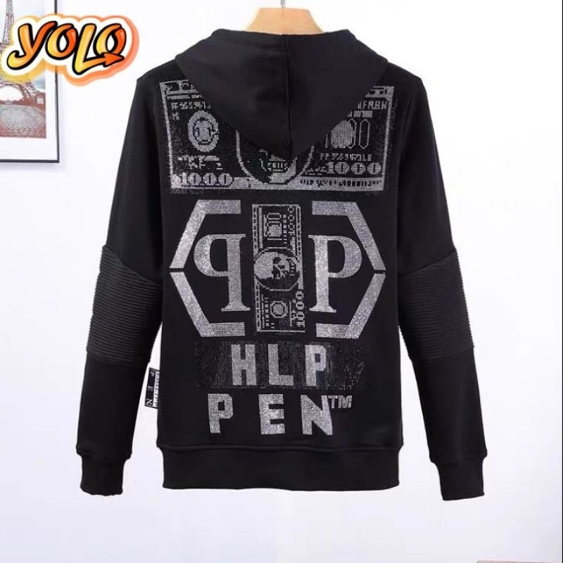 Áo Khoác Đá Lưng QPP ❤ Áo Nỉ Dày Dặn Dáng Rộng Nam Nữ A549