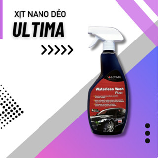 Chai xịt nano dẻo Ultima dung tích 650ml công nghệ [Mỹ] vệ sinh phủ bóng, chống bám nước cho ô tô, xe máy tặng thêm khăn