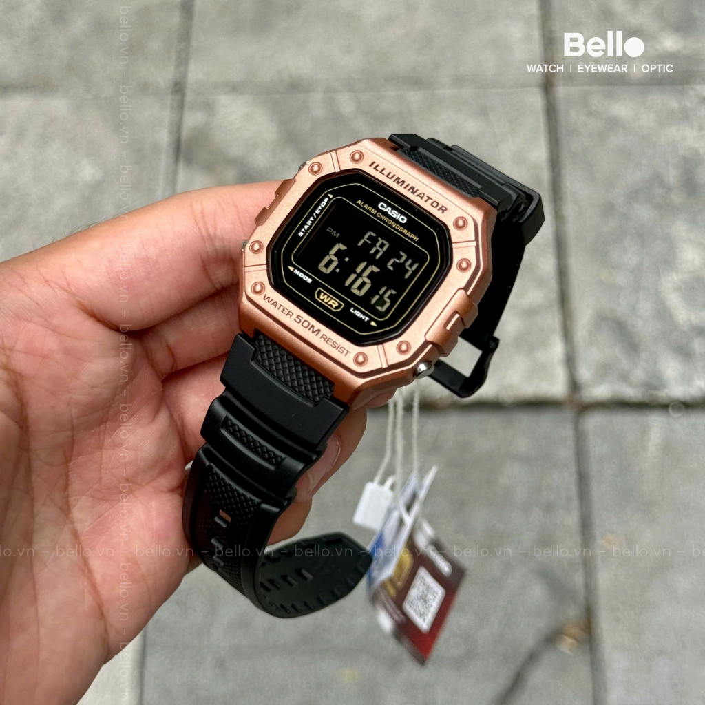 Đồng hồ dây nhựa Casio Nam W-218 chính hãng bảo hành 1 năm Pin trọn đời | BigBuy360 - bigbuy360.vn