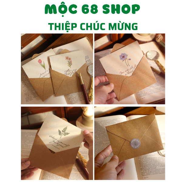 Thiệp quà tặng chúc mừng noel, Lễ Tết, sinh nhật, valentine 14/2, ngày quốc tế phụ nữ 8/3 - Mộc 68 Shop