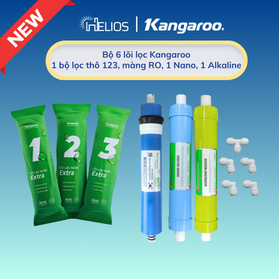 Trọn bộ 6 lõi lọc nước Kangaroo chính hãng dùng cho máy lọc nước Kangaroo KGRP68EC