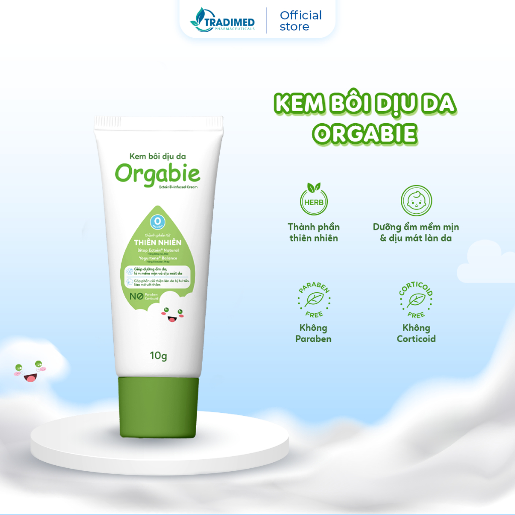 Kem Bôi Dịu Da Orgabie - Tất Thành Pharna, Ngăn Ngừa Viêm Ngứa, Giảm Hăm, Dưỡng Ẩm Dịu Mát Da