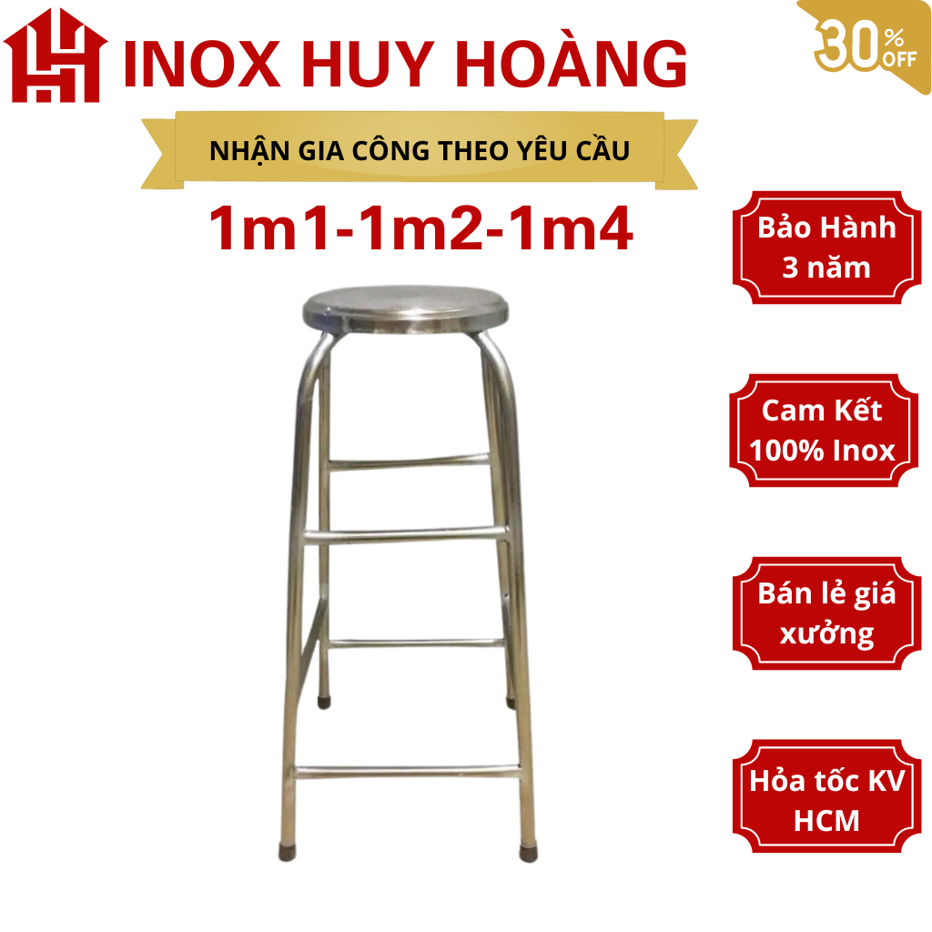 Ghế thắp nhang inox, ghế thang inox, ghế cao, ghế leo cao, ghế dài inox nhiều kích thước từ 1m-1m2 s