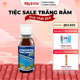 Siro ho thảo dược MyVita Eugintol Ivy giảm ho cho người lớn và trẻ nhỏ chai 100ml