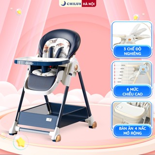 Ghế ăn dặm đa năng cao cấp Chilux Grow V Upgrade - Có thể gấp gọn - Bánh xe chống ồn