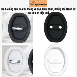 [Combo 4 miếng ]  Miếng Đệm Chống Sốc Cho Cửa Khoá ô Tô Chống Han Rỉ Hiệu Quả Chất Liệu Silicon