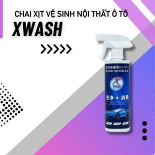 Chai xịt vệ sinh nội thất ô tô công nghệ Nhật Bản Xwash dung tích 500ml làm sạch sofa, ghế da và khử mùi nội thất xe hơi