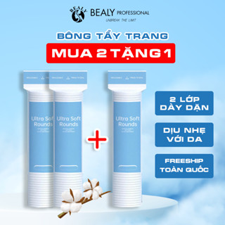  MUA 2 TẶNG 1  Bông Tẩy Trang ULTRA SOFT ROUNDS Cao Cấp - 100M Mềm Mại An Toàn Cho Da Nhạy Cảm 