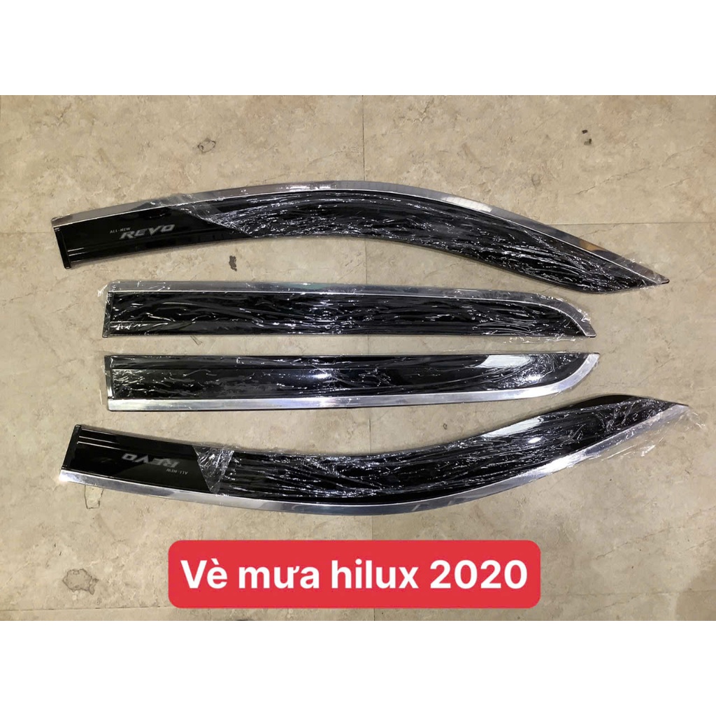 Bộ 4 vè che mưa theo xe Toyota Hilux 2020 2021 2022 2023
