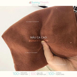  FULL tông NÂU - Vải lông nhung 1mm - Vải may thú bông vải lông nhung may gấu Brown may quần áo 