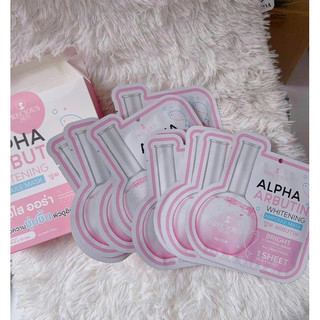 1 Hộp 10 Miếng Mặt Nạ Dưỡng Da Trắng Sáng ALPHA ARBUTIN Cấp Ẩm Miếng 30g Chính Hãng Thái Lan