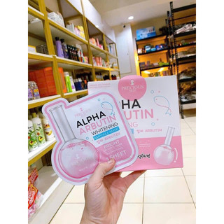 1 Hộp 10 Miếng Mặt Nạ Dưỡng Da Trắng Sáng ALPHA ARBUTIN Cấp Ẩm Miếng 30g Chính Hãng Thái Lan