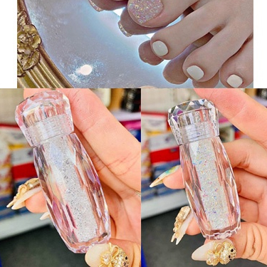 Đá rắc móng ống 7 màu - trắng