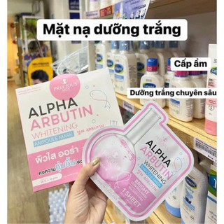 1 Hộp 10 Miếng Mặt Nạ Dưỡng Da Trắng Sáng ALPHA ARBUTIN Cấp Ẩm Miếng 30g Chính Hãng Thái Lan