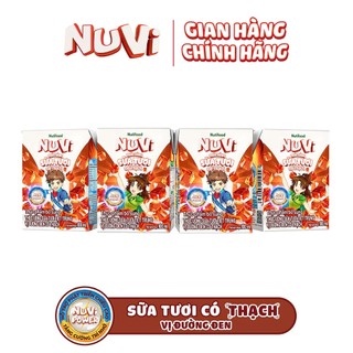 [HSD T5-2026] [Mẫu Mới] Thùng 48 Hộp NuVi Thức Uống Sữa Tươi Có Thạch Vị Đường Đen 100ml/ 170ml.