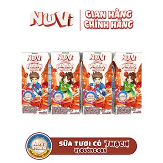 [HSD T5-2026] [Mẫu Mới] Thùng 48 Hộp NuVi Thức Uống Sữa Tươi Có Thạch Vị Đường Đen 100ml/ 170ml.