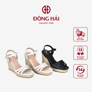 Giày Sandal Đông Hải Đế Xuồng Quai Ngang Dây Mảnh Đế Giả Cói 12cm - S81O1